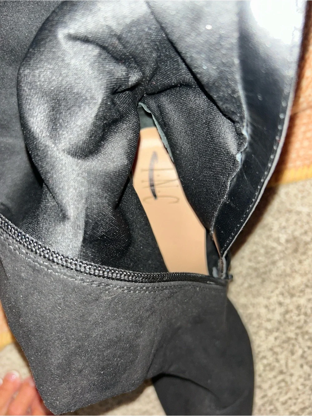 NEW INC International Concepts Black Over-the-Knee Stiletto Boots Sz 10.5